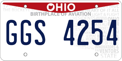 OH license plate GGS4254