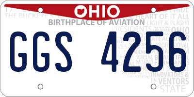 OH license plate GGS4256