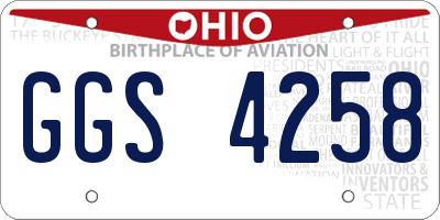 OH license plate GGS4258