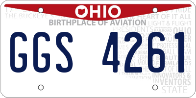OH license plate GGS4261