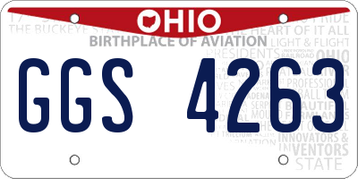 OH license plate GGS4263