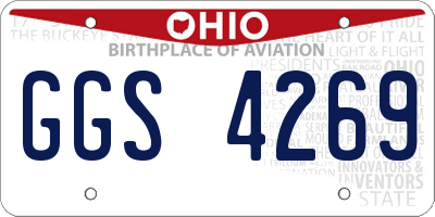 OH license plate GGS4269