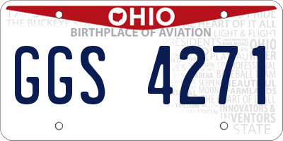 OH license plate GGS4271
