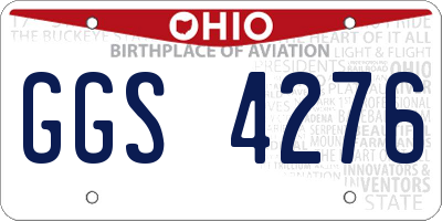 OH license plate GGS4276