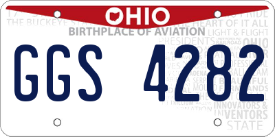 OH license plate GGS4282