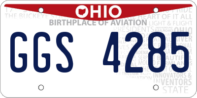 OH license plate GGS4285
