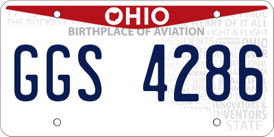 OH license plate GGS4286