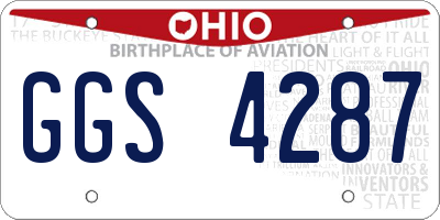 OH license plate GGS4287