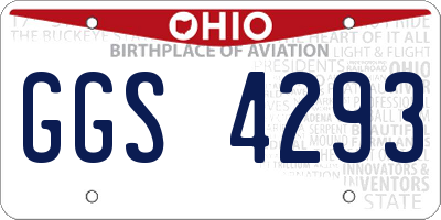 OH license plate GGS4293