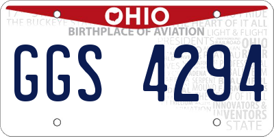 OH license plate GGS4294