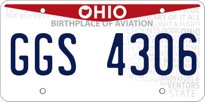 OH license plate GGS4306