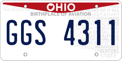 OH license plate GGS4311