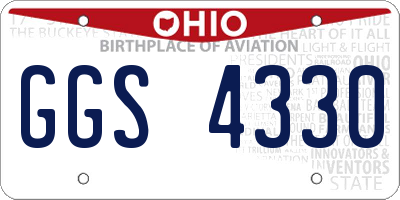OH license plate GGS4330