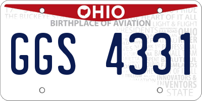 OH license plate GGS4331
