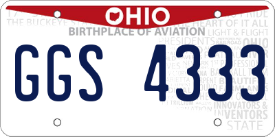 OH license plate GGS4333