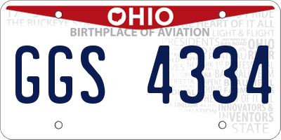 OH license plate GGS4334