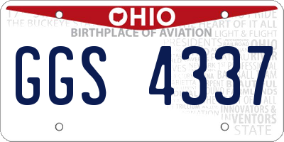 OH license plate GGS4337