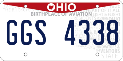 OH license plate GGS4338