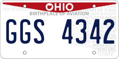 OH license plate GGS4342