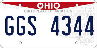 OH license plate GGS4344