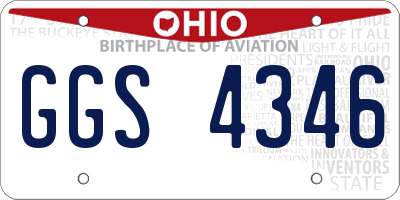 OH license plate GGS4346