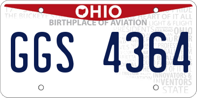 OH license plate GGS4364