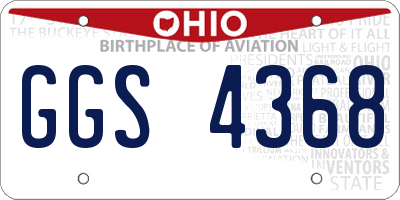 OH license plate GGS4368