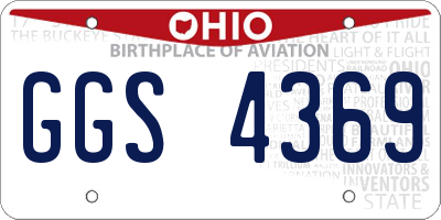 OH license plate GGS4369