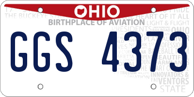 OH license plate GGS4373
