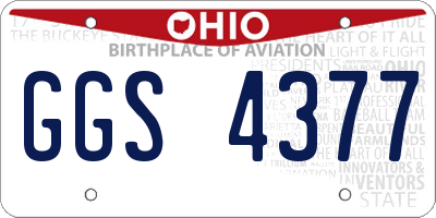 OH license plate GGS4377