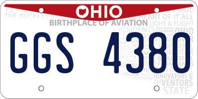 OH license plate GGS4380
