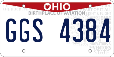 OH license plate GGS4384