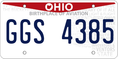 OH license plate GGS4385