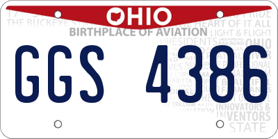 OH license plate GGS4386