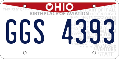 OH license plate GGS4393
