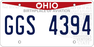 OH license plate GGS4394