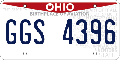 OH license plate GGS4396