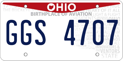 OH license plate GGS4707