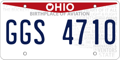OH license plate GGS4710
