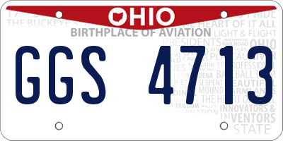 OH license plate GGS4713