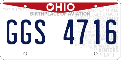 OH license plate GGS4716