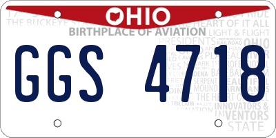 OH license plate GGS4718