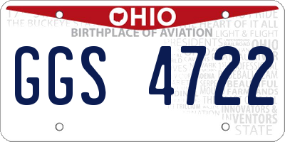 OH license plate GGS4722
