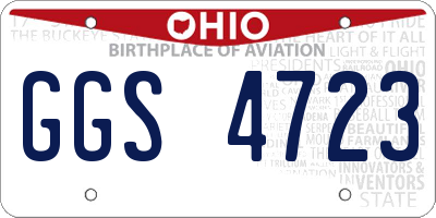 OH license plate GGS4723