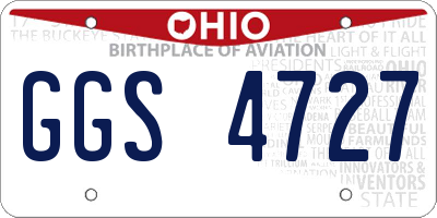OH license plate GGS4727
