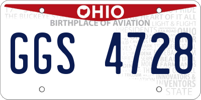 OH license plate GGS4728