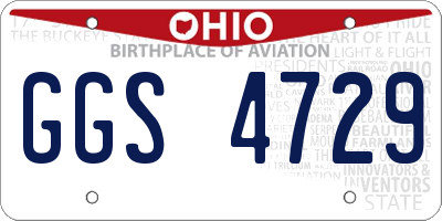 OH license plate GGS4729