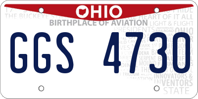 OH license plate GGS4730