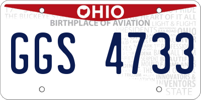 OH license plate GGS4733