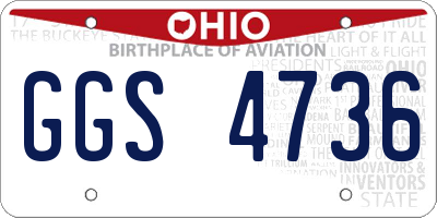 OH license plate GGS4736